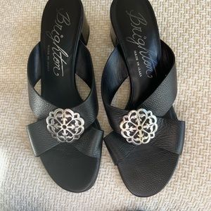 Brighton Women's Ferrara Alison Sandals Heels in Black